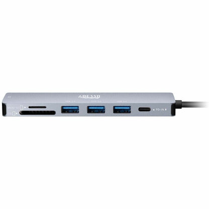 Alternate-Image2 Image for Adesso AUH-4025 7 in 1 Docking Station, Supports USB C to x1 4K HDMI, 3x USB-A 3.2, 1x PD, 1x Micro SD, 1x SD Card