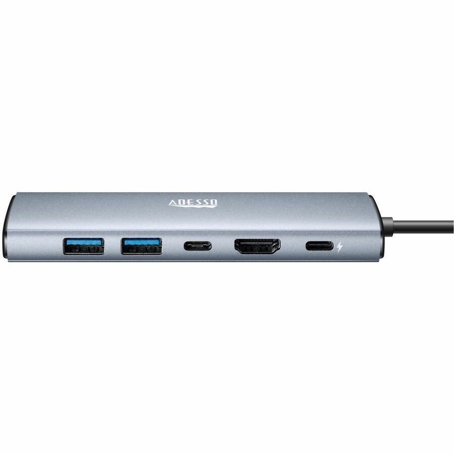 Alternate-Image1 Image for Adesso AUH-4035 7 in 1 Docking Station, Supports USB C to x1 4K HDMI, 3x USB-A 3.2, 1x PD, 1x Micro SD, 1x SD Card