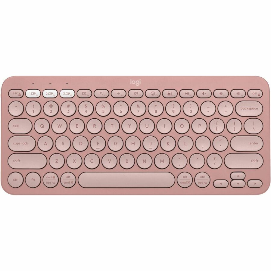 Top Image for Logitech Pebble Keys 2 K380s, Multi-Device Bluetooth Wireless Keyboard with Customizable Shortcuts, Tonal Rose