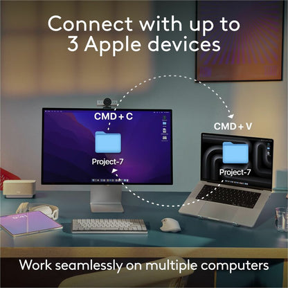 Alternate-Image8 Image for Logitech MX Keys Mini for Mac Minimalist Wireless Keyboard Compact, Bluetooth, Backlit Keys, USB-C, Fast - Space Gray
