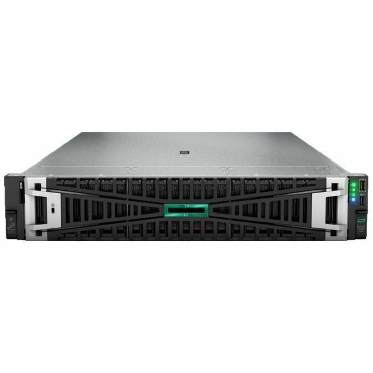 Front Image for HPE SMART CHOICE ProLiant DL380 G11 2U Rack Server - 1 x Intel Xeon Silver 4510 2.4 GHz - 64 GB RAM - 4.8 TB HDD - (2 x 2.4TB) HDD Configuration - Serial ATA/600, 12Gb/s SAS Controller