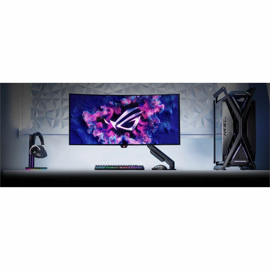 Life-Style Image for Asus ROG Mounting Arm for Monitor, Flat Panel Display, Curved Screen Display - Black
