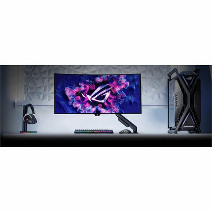 Life-Style Image for Asus ROG Mounting Arm for Monitor, Flat Panel Display, Curved Screen Display - Black