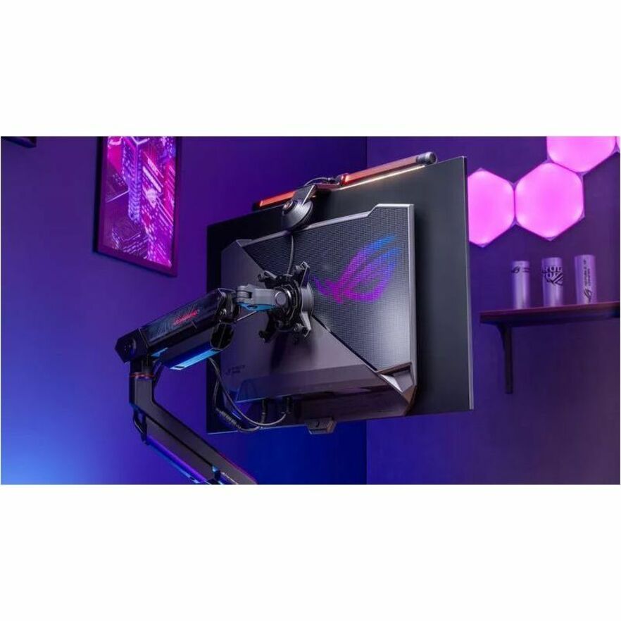Alternate-Image6 Image for Asus ROG Mounting Arm for Monitor, Flat Panel Display, Curved Screen Display - Black