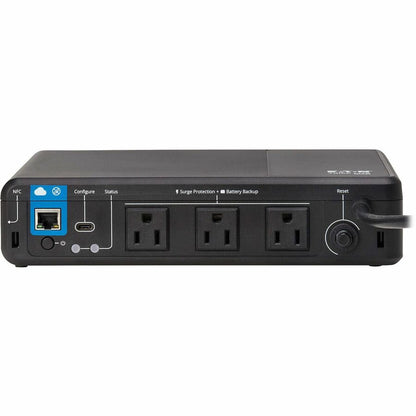 Rear Image for Eaton Tripp Lite Series 350VA 210W 120V Standby Cloud-Connected UPS with Remote Monitoring - 3 NEMA 5-15R Outlets (Surge + Battery Backup), 5-15P Plug, Desktop