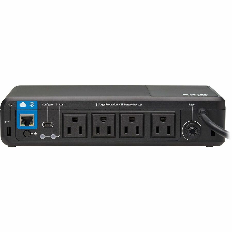 Front Image for Eaton Tripp Lite Series 600VA 300W 120V Standby Cloud-Connected UPS with Remote Monitoring - 4 NEMA 5-15R Outlets (Surge + Battery Backup), 5-15P Plug, Desktop