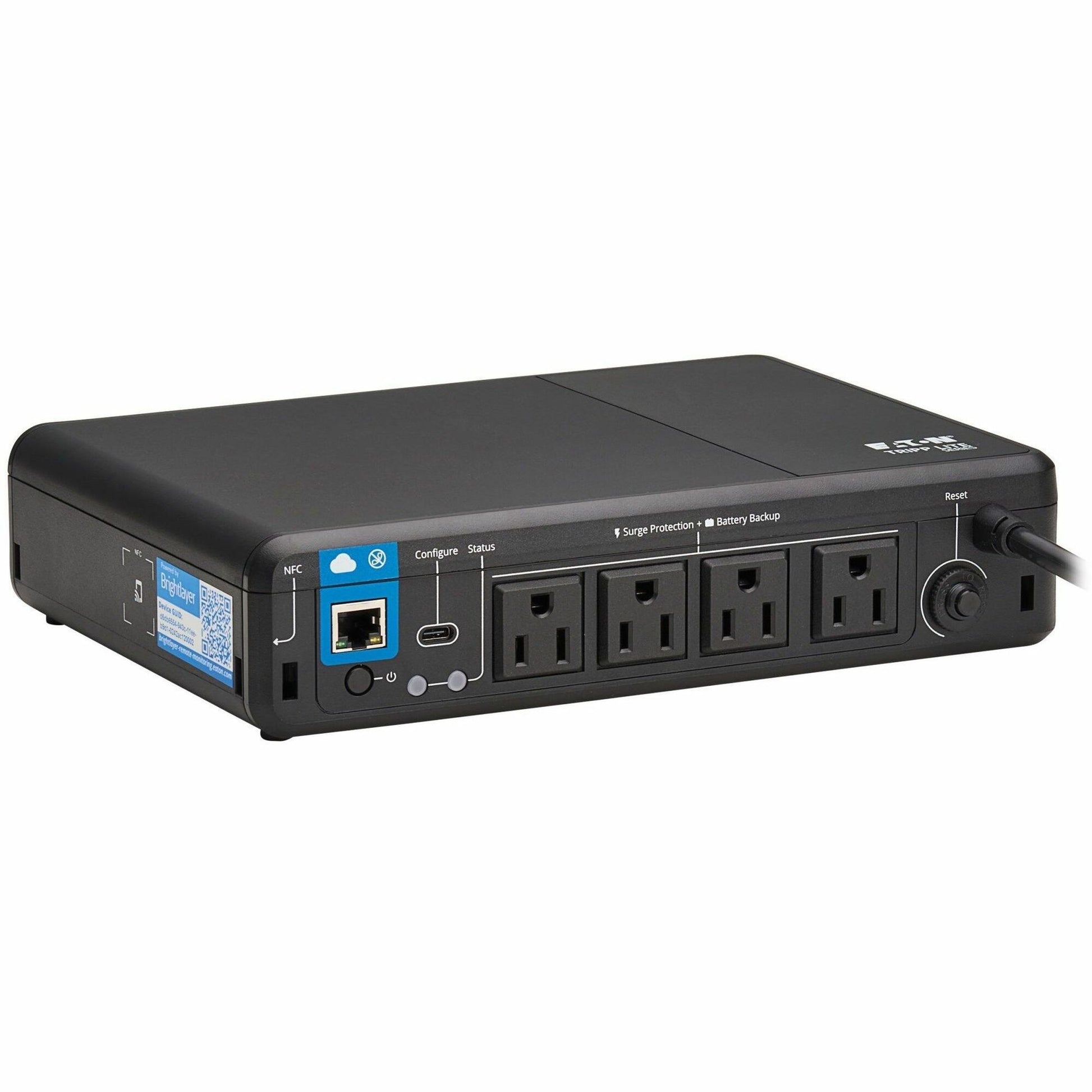Main Image for Eaton Tripp Lite Series 600VA 300W 120V Standby Cloud-Connected UPS with Remote Monitoring - 4 NEMA 5-15R Outlets (Surge + Battery Backup), 5-15P Plug, Desktop