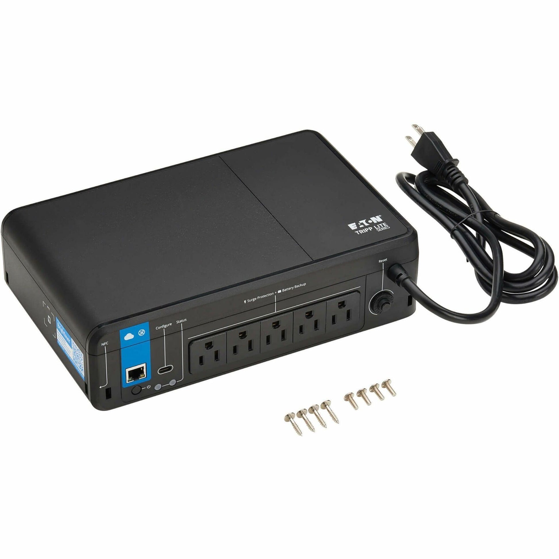 Main Image for Eaton Tripp Lite Series 850VA 450W 120V Standby Cloud-Connected UPS with Remote Monitoring - 5 NEMA 5-15R Outlets (Surge + Battery Backup), 5-15P Plug, Desktop