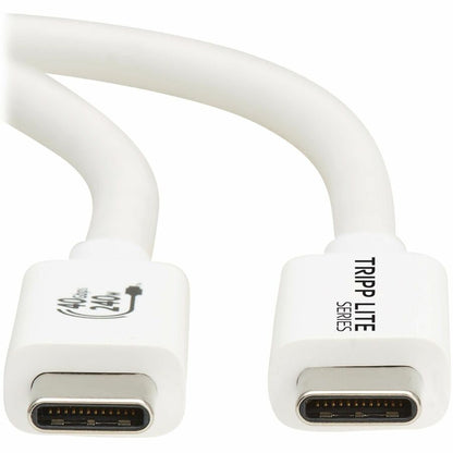 Alternate-Image2 Image for Eaton Tripp Lite Series USB4 40Gbps Cable (M/M) - USB-C, 8K 60 Hz, 240W PD Charging, White, 1 m (3.3 ft.)