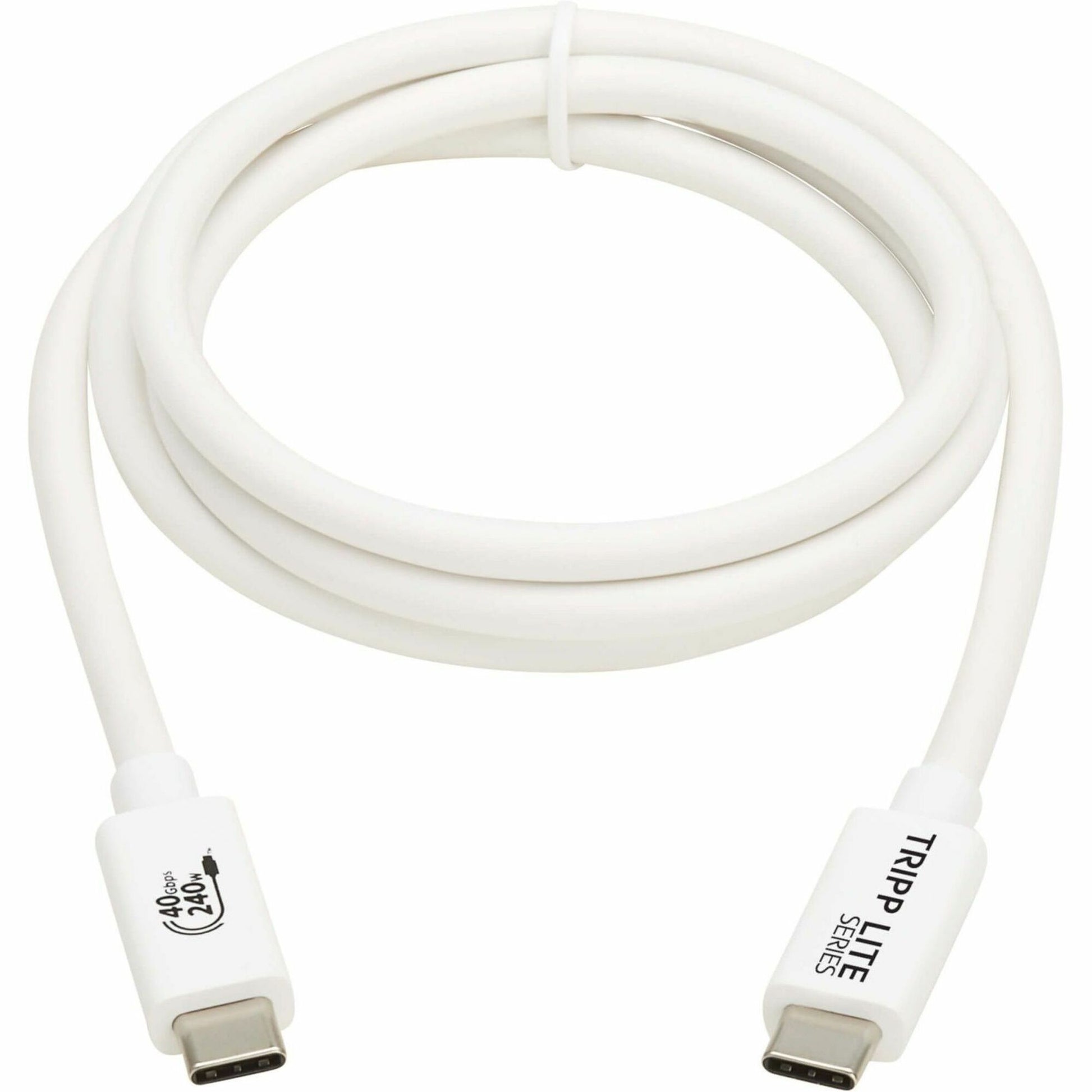 Main Image for Eaton Tripp Lite Series USB4 40Gbps Cable (M/M) - USB-C, 8K 60 Hz, 240W PD Charging, White, 1 m (3.3 ft.)