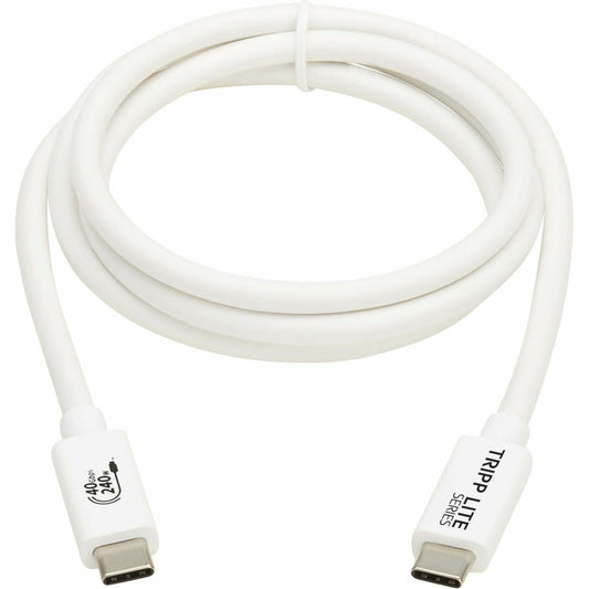 Main Image for Eaton Tripp Lite Series USB4 40Gbps Cable (M/M) - USB-C, 8K 60 Hz, 240W PD Charging, White, 1 m (3.3 ft.)
