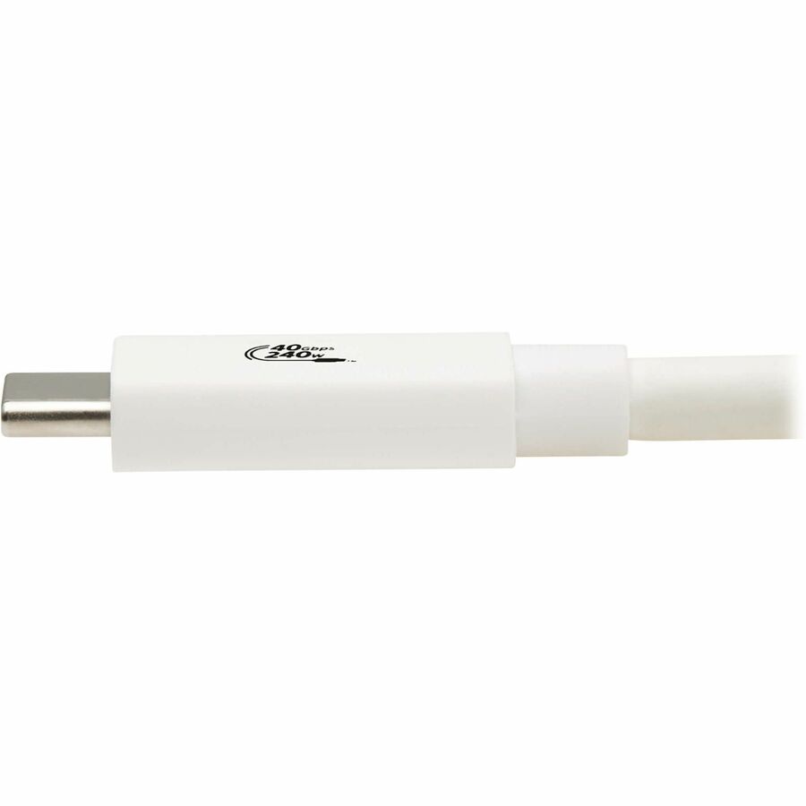 Alternate-Image3 Image for Eaton Tripp Lite Series USB4 40Gbps Cable (M/M) - USB-C, 8K 60 Hz, 240W PD Charging, White, 1 m (3.3 ft.)
