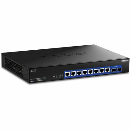 Alternate-Image2 Image for TRENDnet 10-Port 10G Unmanaged Switch, TEG-S7102, 8 x 10G  RJ-45 Ports, 2 x 10G SFP+ Ports, 200Gbps Switching Capacity,  Rackmount Design, Lifetime Protection, Black