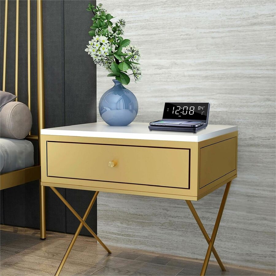 Life-Style Image for Supersonic Dual Alarm Clock with Wireless Charger 2-IN-1 Wireless Charger