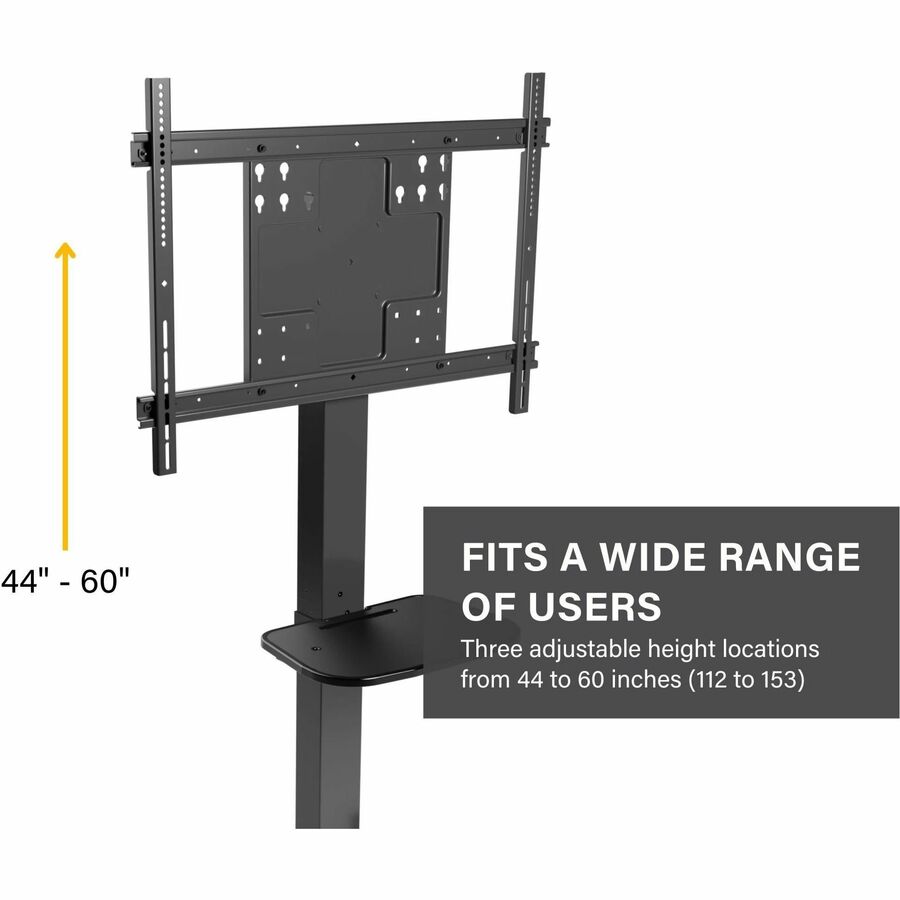 Alternate-Image6 Image for Chief Fit Mobile Cart - For 55-89 Inch Interactive Displays - Height Adjustable TV Mobile Cart - Black