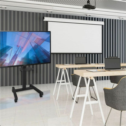 Life-Style Image for Chief Fit Mobile Cart - For 55-89 Inch Interactive Displays - Height Adjustable TV Mobile Cart - Black