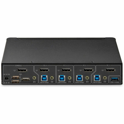 Rear Image for StarTech.com 4-Port DisplayPort KVM Switch, Single 4K 60Hz Monitor, 6x USB Ports, Hotkey & Push-Button Switching, TAA Compliant