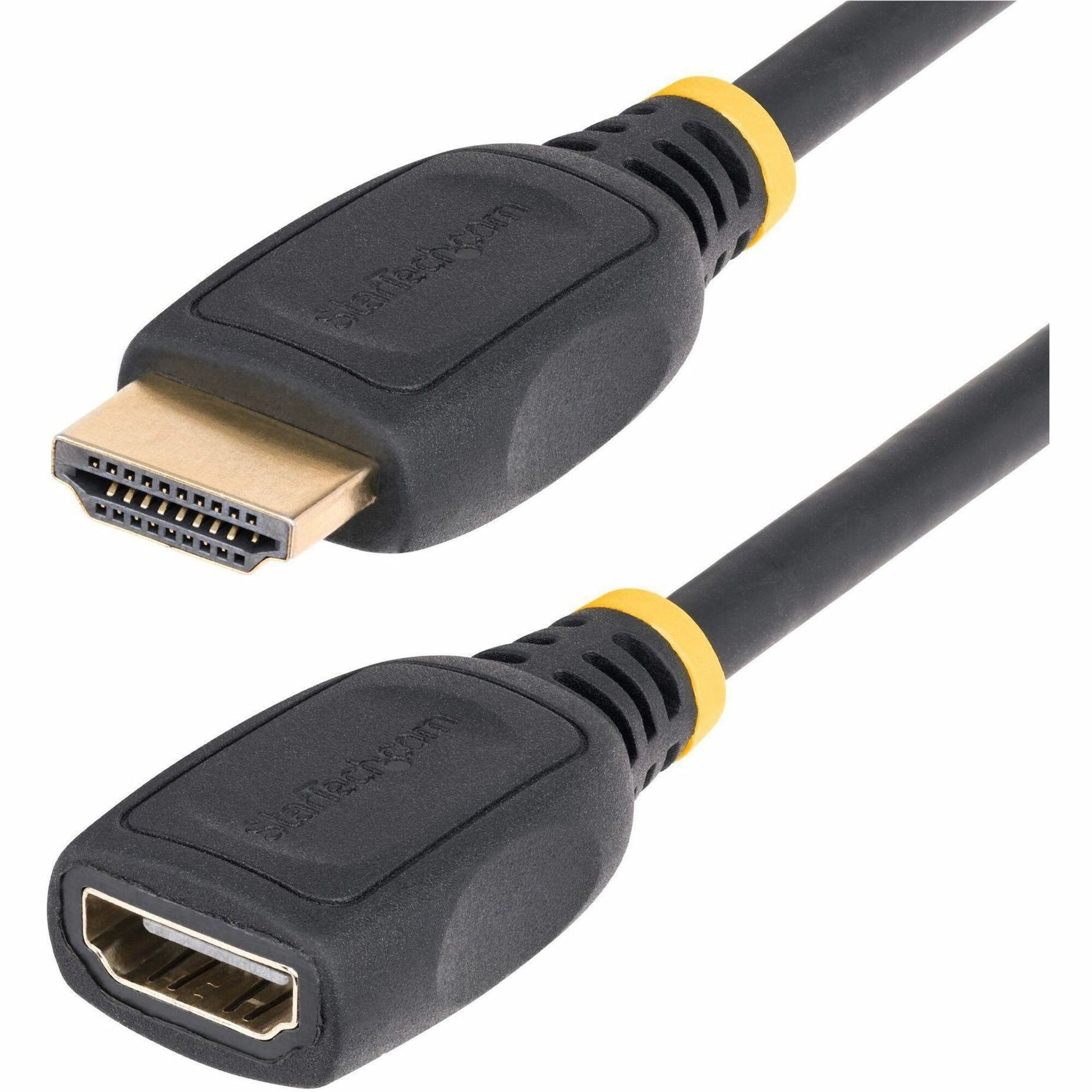 Main Image for StarTech 18in (0.5m) HDMI 2.0 Extension Cable, High Speed HDMI Port Saver Cable, 4K 60Hz, HDMI Male to Female Extension Adapter Cord