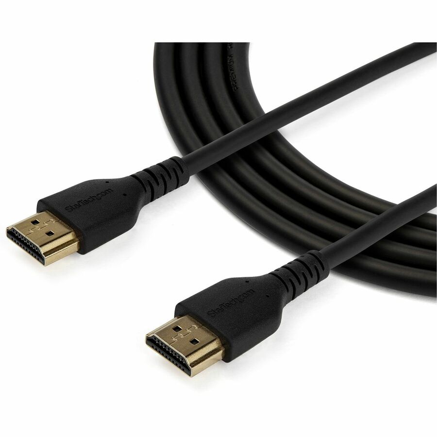 Alternate-Image2 Image for StarTech.com 5ft (1.5m) Slim HDMI 2.0 Cable, Flexible Premium HDMI Cord with Ethernet, 4K 60Hz HDR10, Aramid Fiber with TPE Jacket