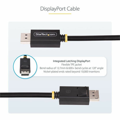 Alternate-Image3 Image for StarTech.com 3ft DisplayPort 2.1 Cable, VESA Certified DP40 DisplayPort Cable w/UHBR10/HDR/DSC 1.2a/HDCP 2.2, 8K 60Hz, DP 2.1 Cord