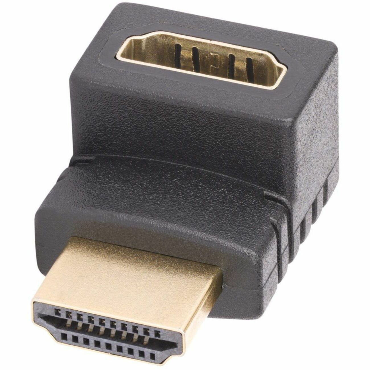 Main Image for StarTech.com Down Angle HDMI 2.0 Adapter, Male to Female, Vertical 90-Degree Angled HDMI Port Saver, 4K 60Hz, High Speed HDMI Connector Extension