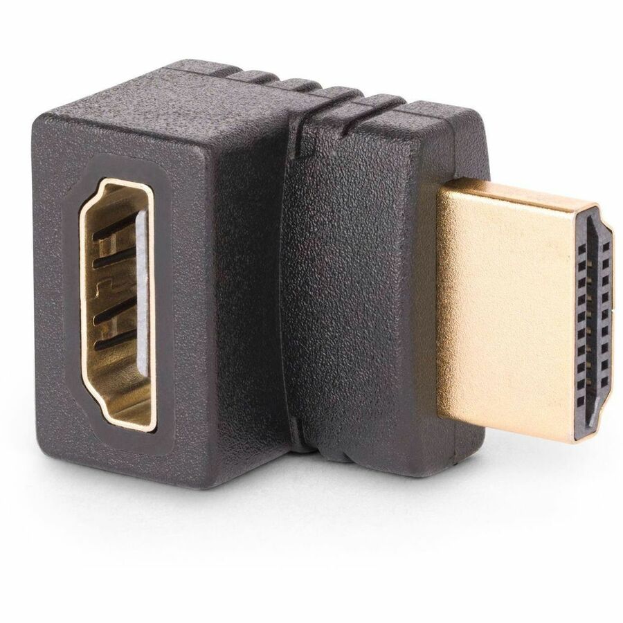 Alternate-Image1 Image for StarTech.com Down Angle HDMI 2.0 Adapter, Male to Female, Vertical 90-Degree Angled HDMI Port Saver, 4K 60Hz, High Speed HDMI Connector Extension