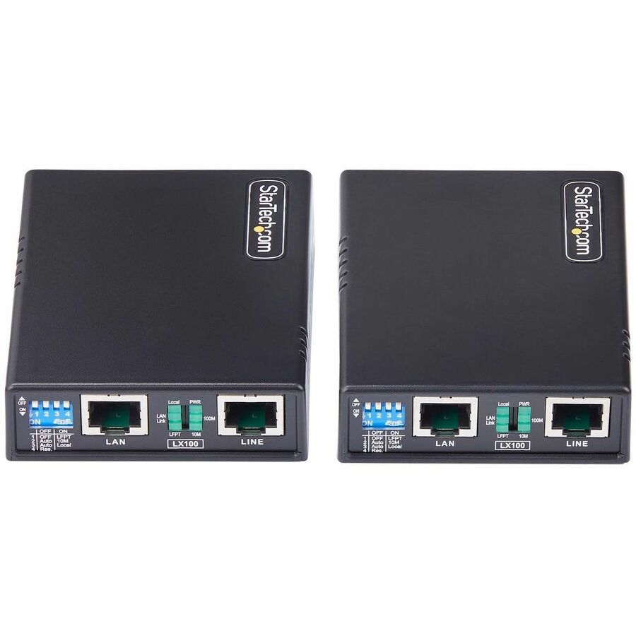 Alternate-Image2 Image for StarTech 10/100 Ethernet Extender Kit Up to 0.5mi (800m), Long-Range LAN Over Single Pair Wire/RJ45 UTP For IP Camera/WiFi AP, TAA