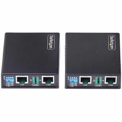 Alternate-Image2 Image for StarTech 10/100 Ethernet Extender Kit Up to 0.5mi (800m), Long-Range LAN Over Single Pair Wire/RJ45 UTP For IP Camera/WiFi AP, TAA