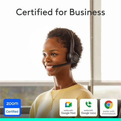 Alternate-Image1 Image for Logitech Zone 305 for Business, Wireless Bluetooth Headset With Microphone, for Google Meet, Google Voice, Zoom, Compatible With Windows, Mac, Chrome, Linux, iOS, iPadOS, Android, Black
