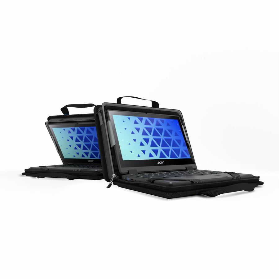 Alternate-Image7 Image for MAXCases Explorer 5 Work-In Case w/Pocket 11" w/ Shoulder Strap (Black)