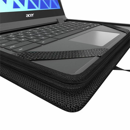 Alternate-Image2 Image for MAXCases Explorer 5 Work-In Case w/Pocket 11" w/ Shoulder Strap (Black)