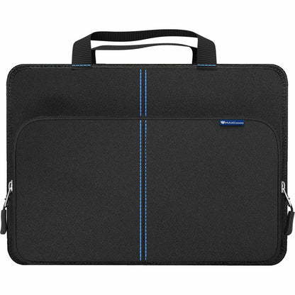 Front Image for MAXCases Explorer 5 Work-In Case w/Pocket 14" w/ Shoulder Strap (Black)
