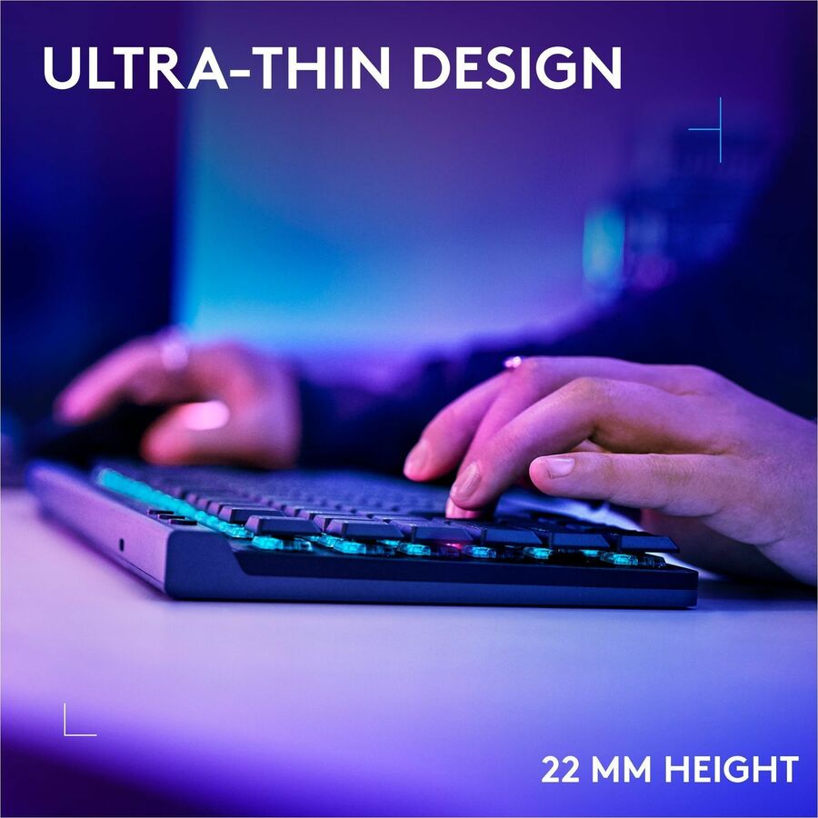 Alternate-Image3 Image for Logitech G515 LIGHTSPEED TKL Low Profile Wireless Gaming Keyboard, LIGHTSYNC RGB, Thin Tenkeyless Design, PBT Keycaps, Linear (Red) Mechanical Switches, Black