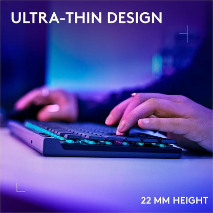 Alternate-Image3 Image for Logitech G515 LIGHTSPEED TKL Low Profile Wireless Gaming Keyboard, LIGHTSYNC RGB, Thin Tenkeyless Design, PBT Keycaps, Linear (Red) Mechanical Switches, Black