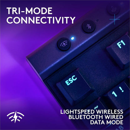 Alternate-Image4 Image for Logitech G515 LIGHTSPEED TKL Low Profile Wireless Gaming Keyboard, LIGHTSYNC RGB, Thin Tenkeyless Design, PBT Keycaps, Linear (Red) Mechanical Switches, Black