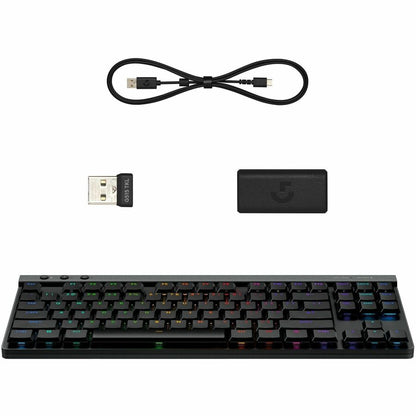 Alternate-Image5 Image for Logitech G515 LIGHTSPEED TKL Low Profile Wireless Gaming Keyboard, LIGHTSYNC RGB, Thin Tenkeyless Design, PBT Keycaps, Tactile (Brown) Mechanical Switches, Black