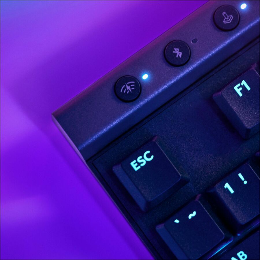 Alternate-Image1 Image for Logitech G515 LIGHTSPEED TKL Low Profile Wireless Gaming Keyboard, LIGHTSYNC RGB, Thin Tenkeyless Design, PBT Keycaps, Tactile (Brown) Mechanical Switches, Black