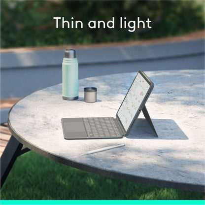 Alternate-Image6 Image for Logitech Combo Touch iPad Air 11-inch (M2 & M3), iPad Air (5th gen) Keyboard Case - Detachable backlit keyboard with kickstand - Oxford Grey