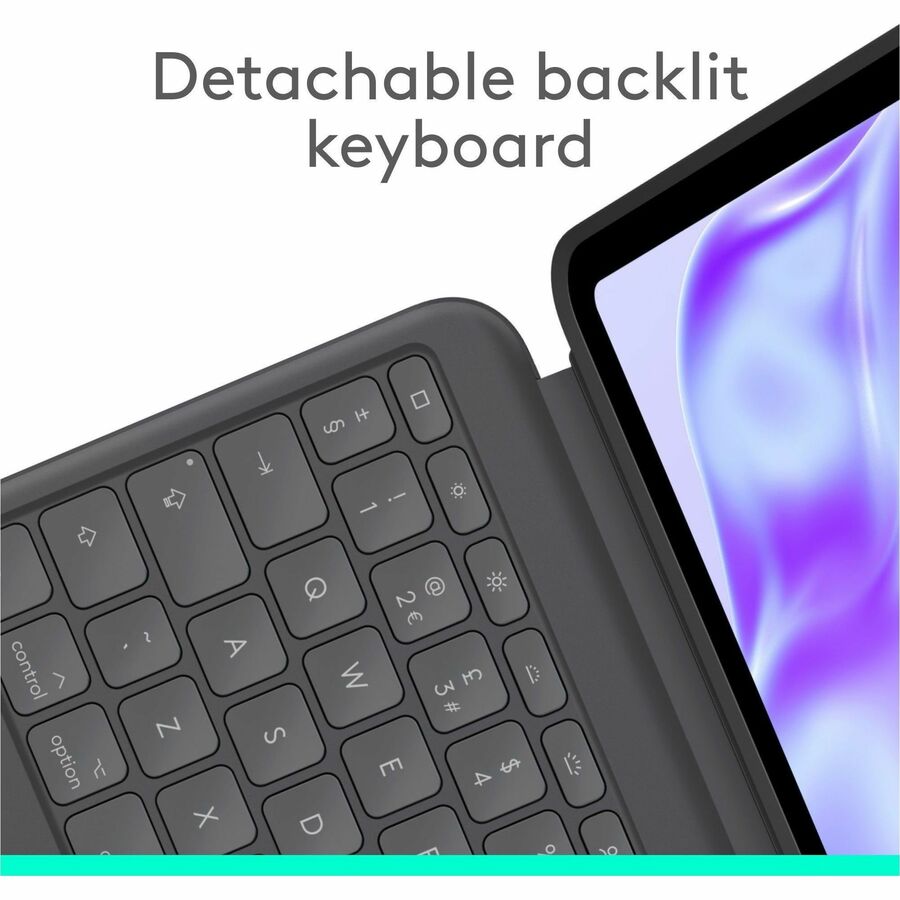 Alternate-Image2 Image for Logitech Combo Touch iPad Pro 13-inch (M4 & M5)(2024 & 2025) Keyboard Case, Graphite