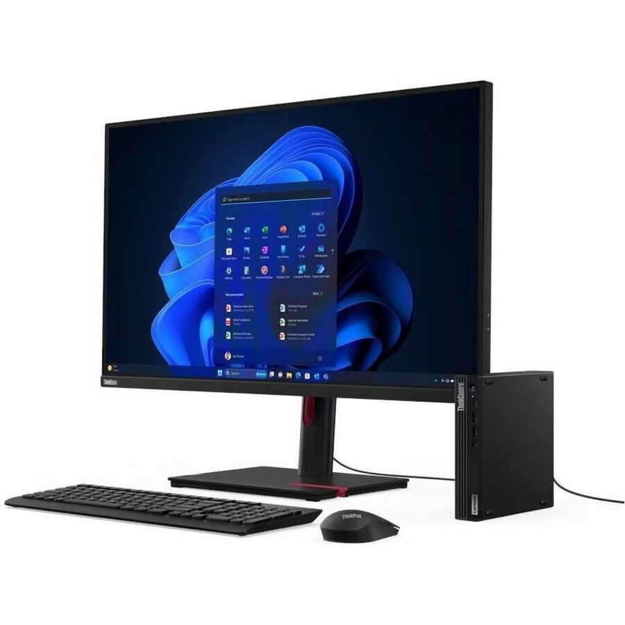 Alternate-Image2 Image for Lenovo ThinkCentre M70q Gen 5 12TD001MUS Desktop Computer - Intel Core i3 14th Gen i3-14100T - 16 GB - 256 GB SSD - Tiny - Black