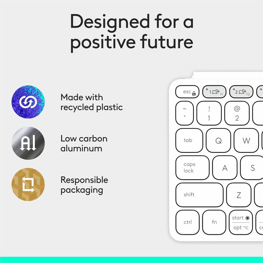 Alternate-Image6 Image for Logitech Keys-To-Go 2 Portable Bluetooth Keyboard for Tablet With Built-in Cover, Slim and Compact Wireless Keyboard for Windows, Android, Linux, iPad, iPhone, Mac, Apple TV (Pale Grey)