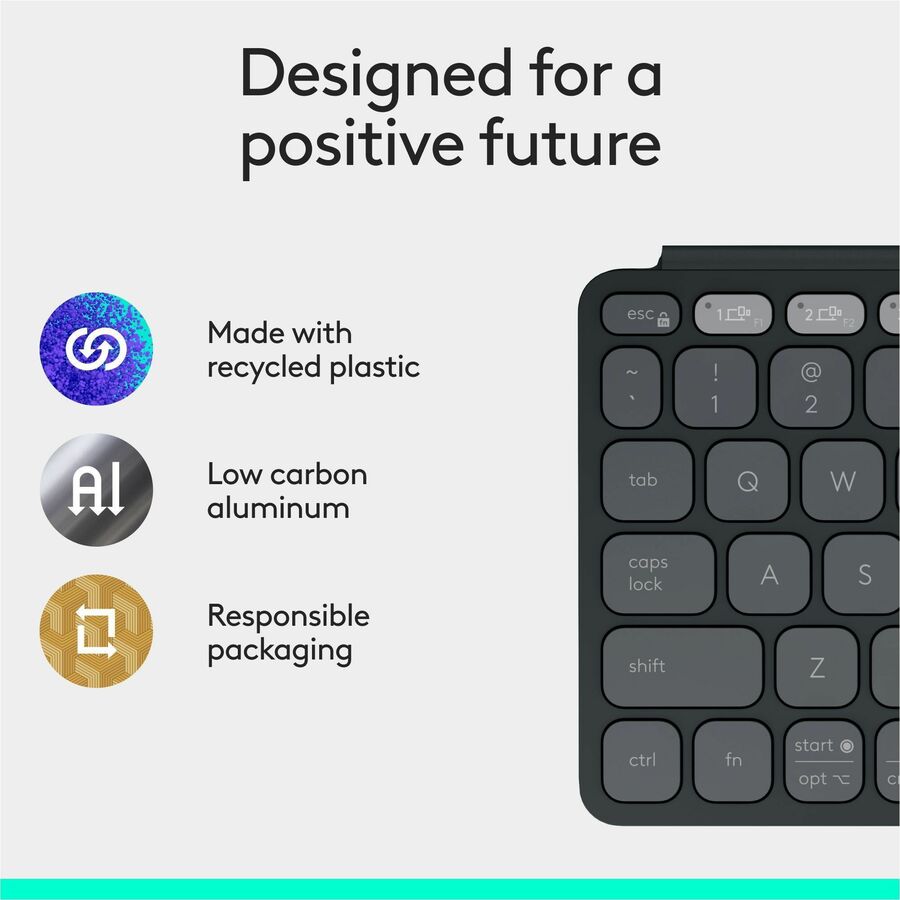 Alternate-Image6 Image for Logitech Keys-To-Go 2 Portable Bluetooth Keyboard for Tablet With Built-in Cover, Slim and Compact Wireless Keyboard for Windows, Android, Linux, iPad, iPhone, Mac, Apple TV (Graphite)