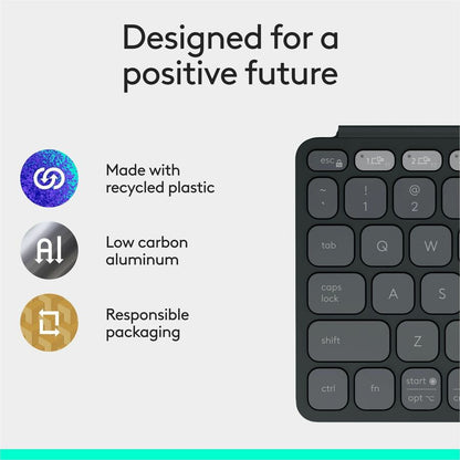 Alternate-Image6 Image for Logitech Keys-To-Go 2 Portable Bluetooth Keyboard for Tablet With Built-in Cover, Slim and Compact Wireless Keyboard for Windows, Android, Linux, iPad, iPhone, Mac, Apple TV (Graphite)