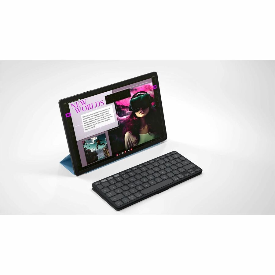 Alternate-Image9 Image for Logitech Keys-To-Go 2 Portable Bluetooth Keyboard for Tablet With Built-in Cover, Slim and Compact Wireless Keyboard for Windows, Android, Linux, iPad, iPhone, Mac, Apple TV (Graphite)