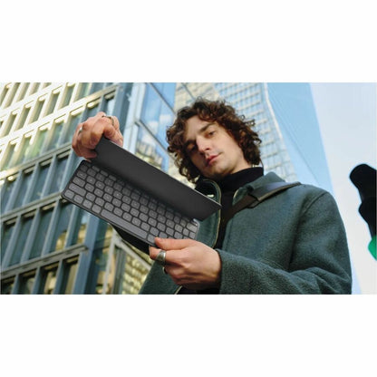 Alternate-Image10 Image for Logitech Keys-To-Go 2 Portable Bluetooth Keyboard for Tablet With Built-in Cover, Slim and Compact Wireless Keyboard for Windows, Android, Linux, iPad, iPhone, Mac, Apple TV (Graphite)