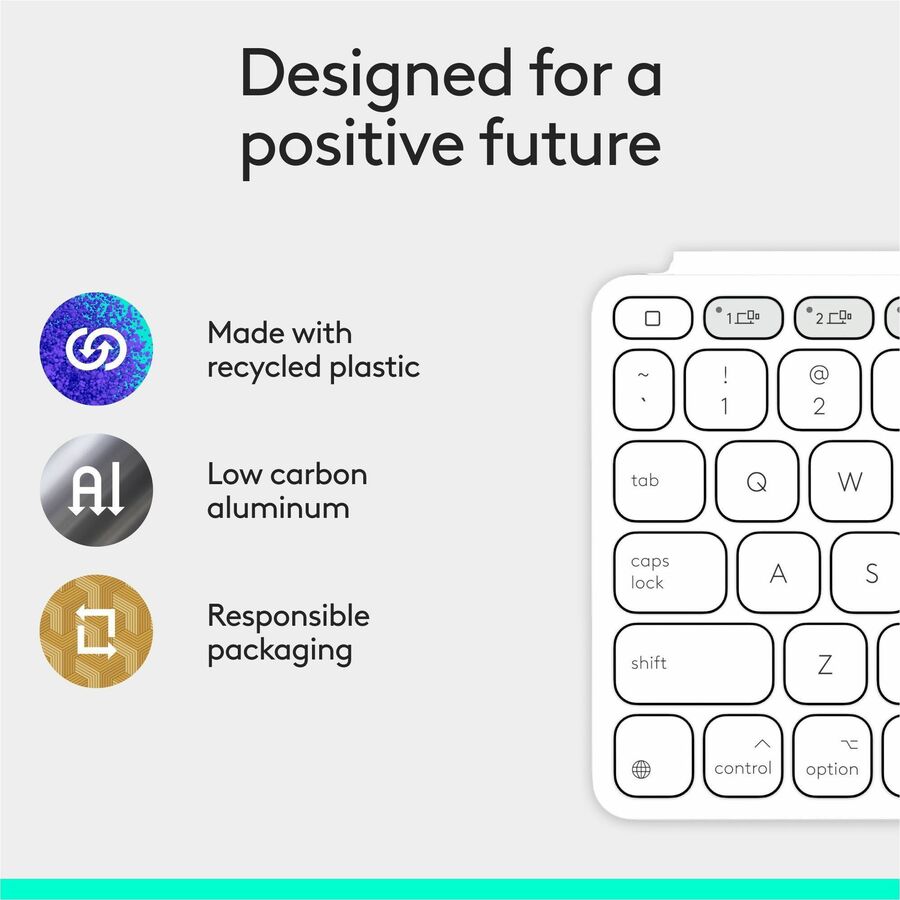 Alternate-Image6 Image for Logitech Keys-To-Go 2 Portable Wireless iPad Keyboard With Built-in Cover, Slim and Compact Wireless Keyboard for iPad, iPhone, Mac, and Apple TV, Easily Switch Between Devices (Pale Grey)