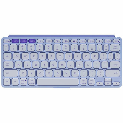 Top Image for Logitech Keys-To-Go 2 Portable Bluetooth Keyboard for Tablet With Built-in Cover, Slim and Compact Wireless Keyboard for Windows, Android, Linux, iPad, iPhone, Mac, Apple TV (Lilac)