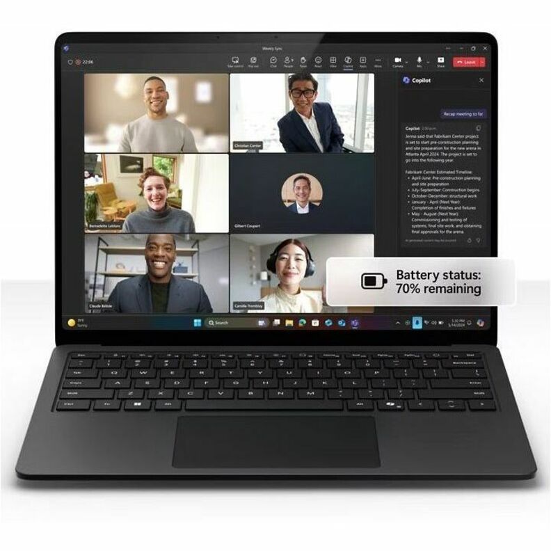 Alternate-Image3 Image for Microsoft Surface Laptop 7 13.8" Touchscreen Copilot+ PC Notebook - 120 Hz - Qualcomm Snapdragon X Elite - 16 GB - 1 TB SSD - French, English Keyboard - Black