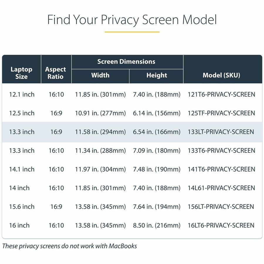Alternate-Image6 Image for StarTech.com 13.3-inch 16:9 Flip-Up Privacy Screen with Touch, Anti-Glare Blue Light Filter, Laptop Monitor Screen Protector