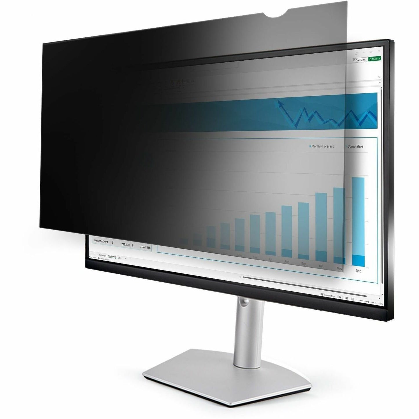 Main Image for StarTech 25-inch 16:9 Computer Monitor Privacy Screen, Anti-Glare Privacy Filter w/Blue Light Reduction, +/- 30&deg; View Security Shield